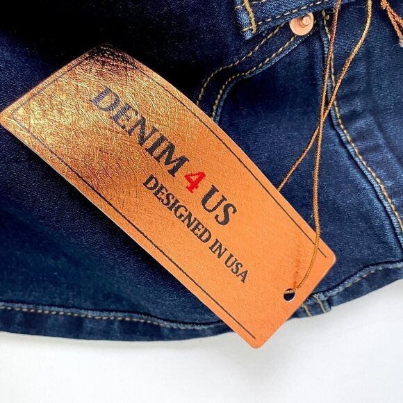 NEW Denim 4 Us Women's Skinny Jeans High Rise Dark Wash size juniors 13 - Picture 7 of 9